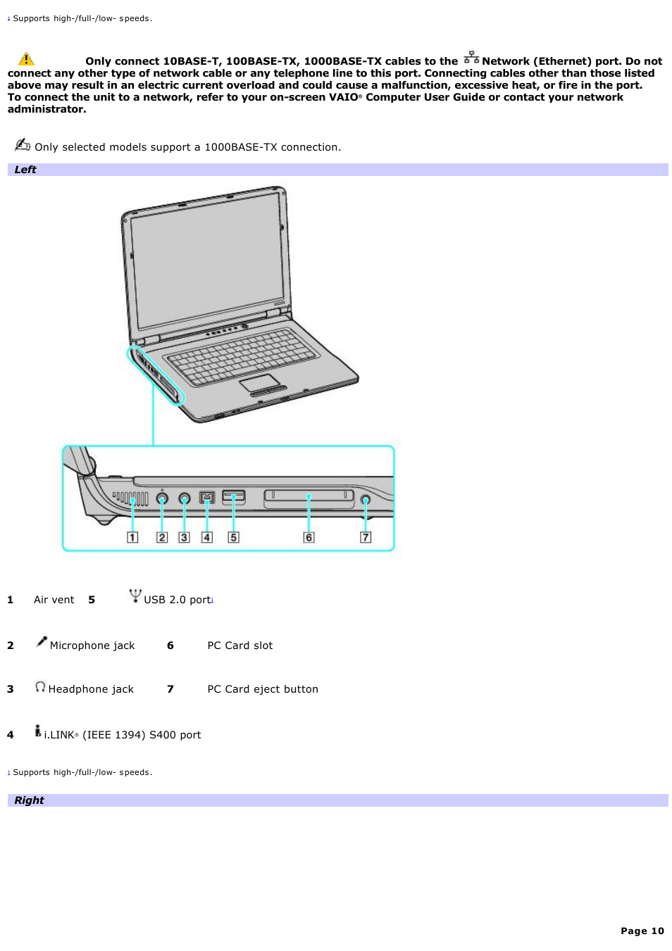 Sony VGN-A190 User Manual | Page 10 / 315