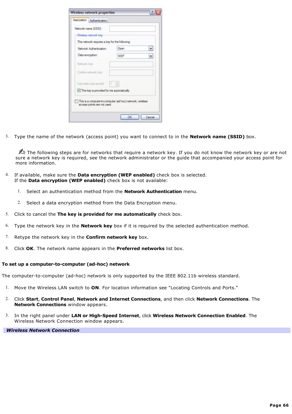 Sony VGN-A190 User Manual | Page 66 / 315