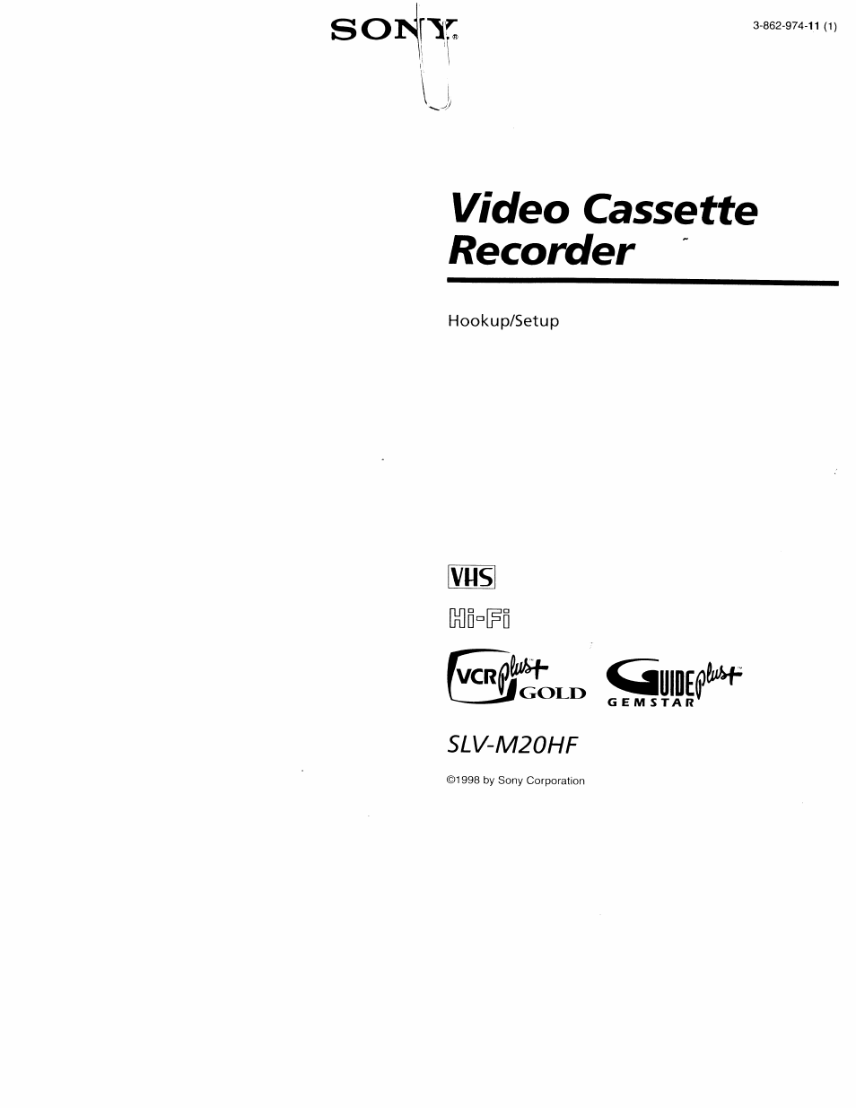 Sony SLV-M20HF User Manual | 52 pages