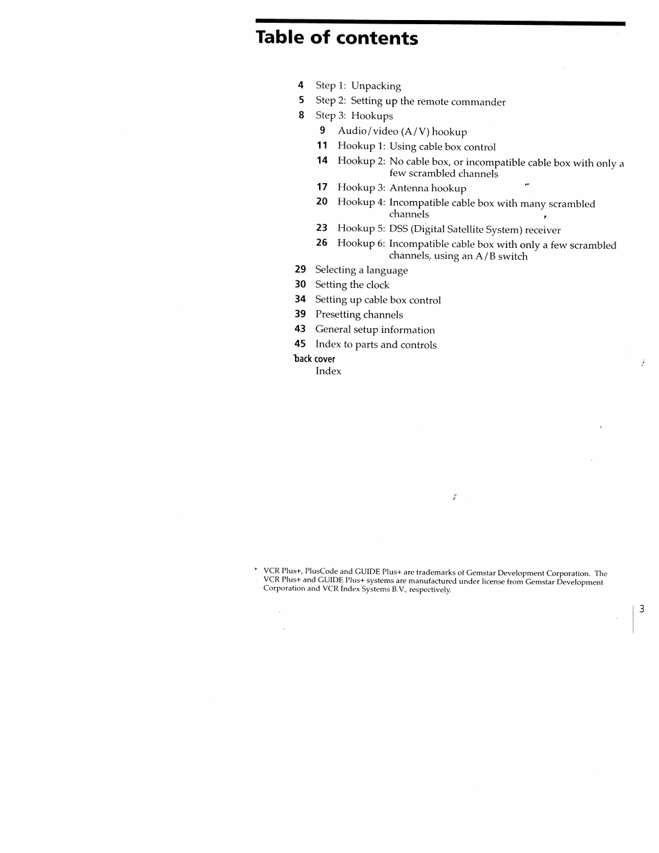 Sony SLV-M20HF User Manual | Page 3 / 52