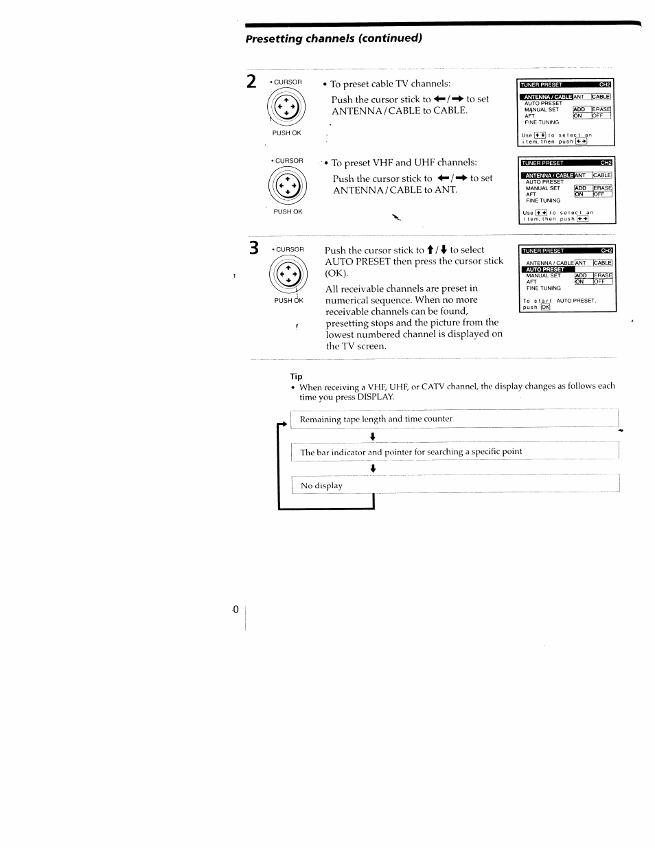 Presetting channels (continued) | Sony SLV-M20HF User Manual | Page 40 / 52