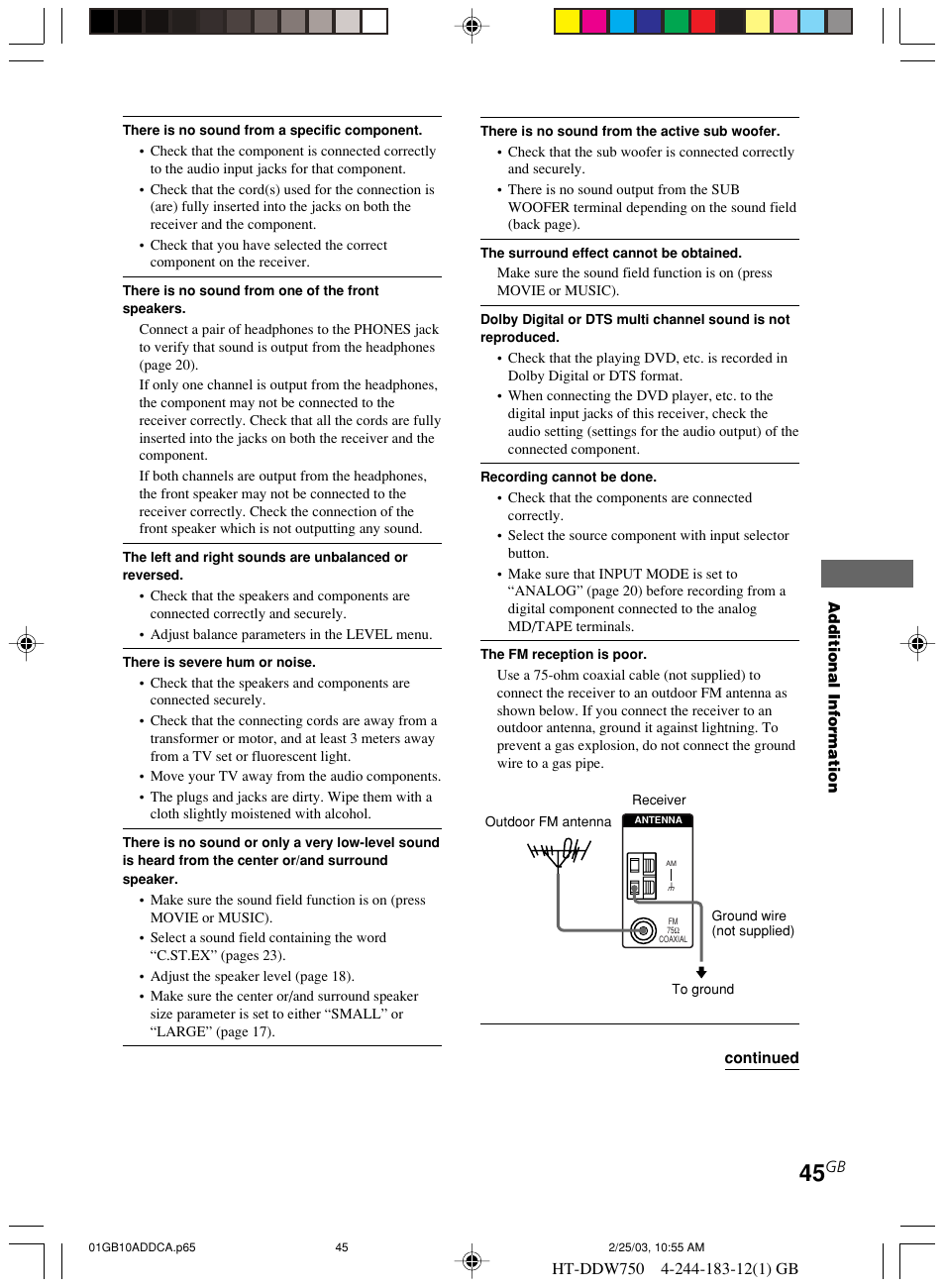 Sony HT-DDW750 User Manual | Page 45 / 52