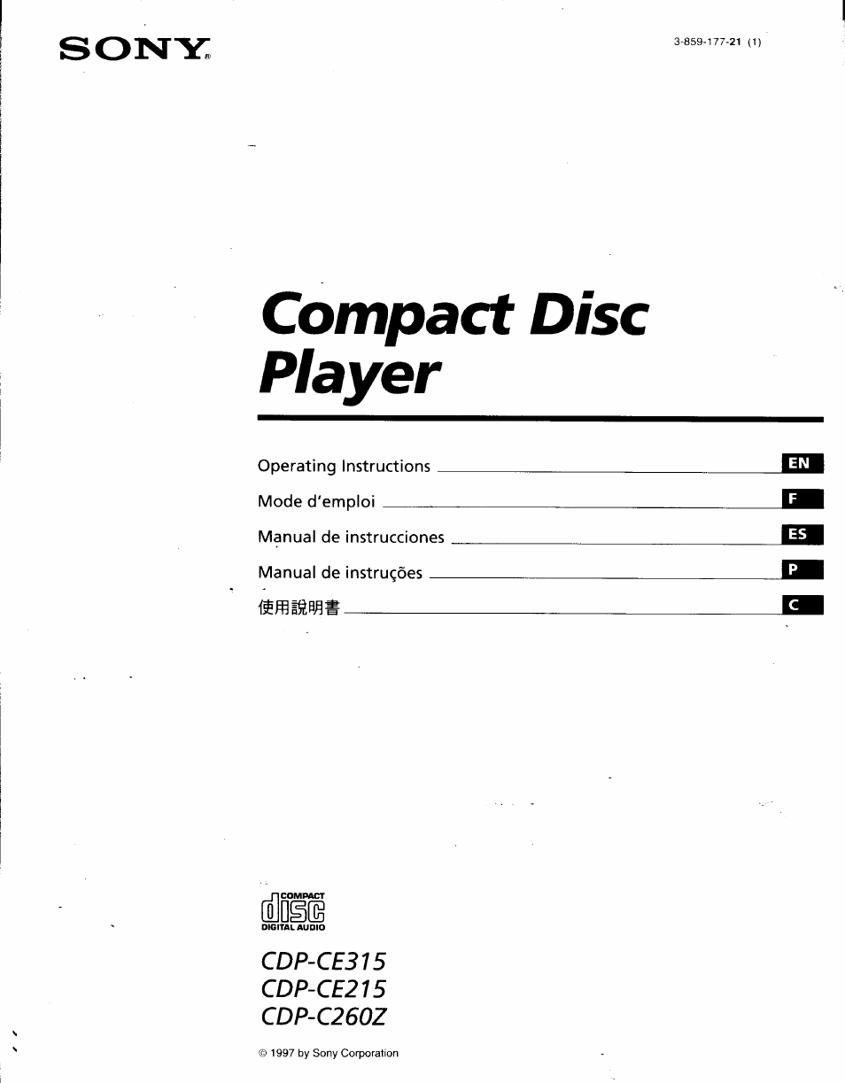 Sony CDP-CE215 User Manual | 91 pages