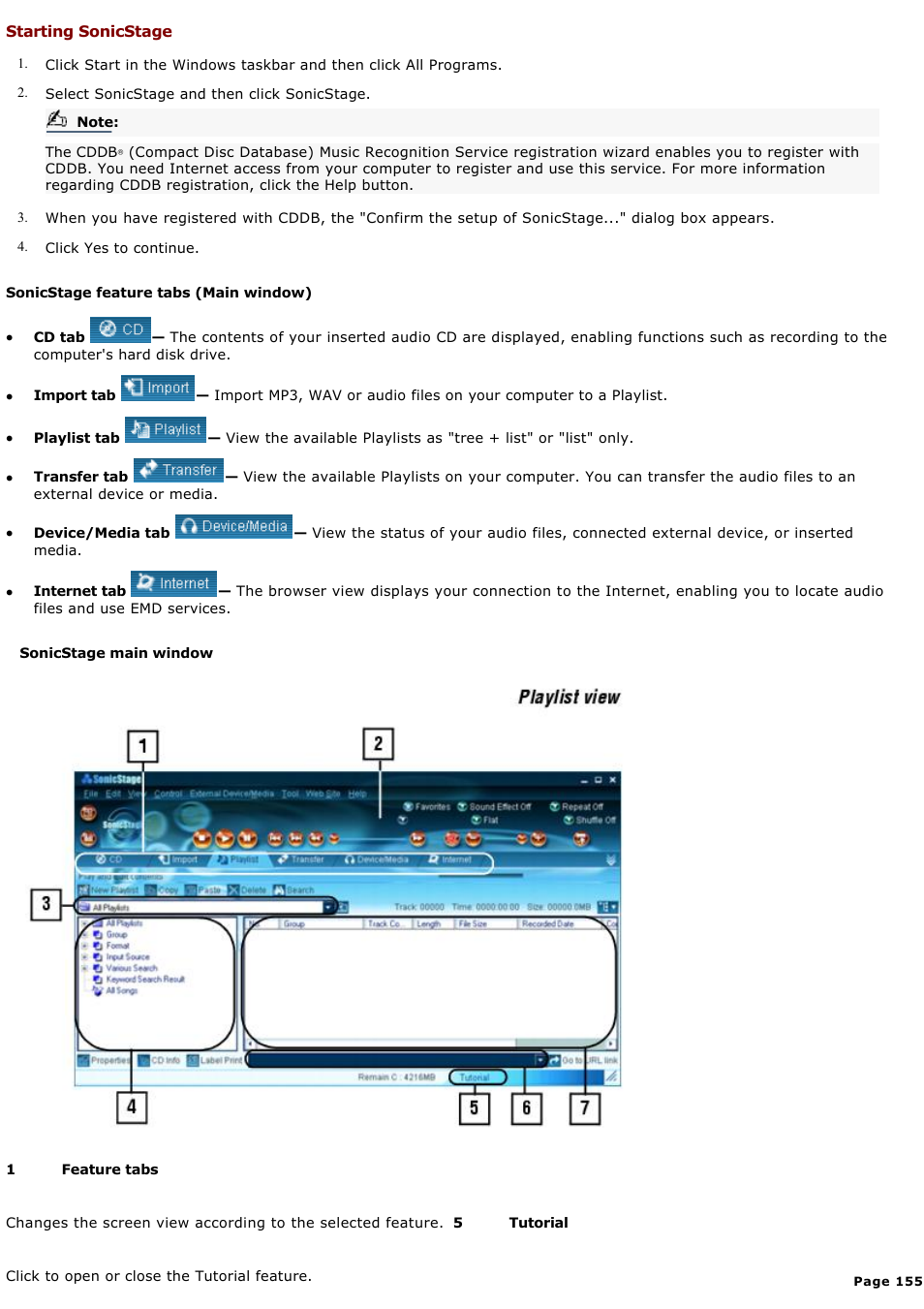 Starting sonicstage | Sony PCG-GR300K User Manual | Page 155 / 198