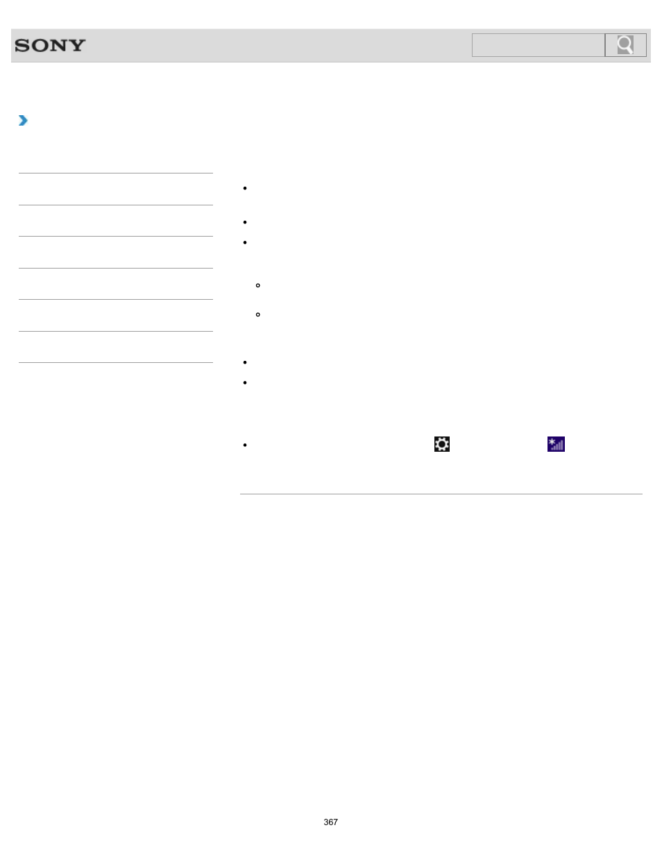 Troubleshooting, Search | Sony SVS1512GPXB User Manual | Page 367 / 417