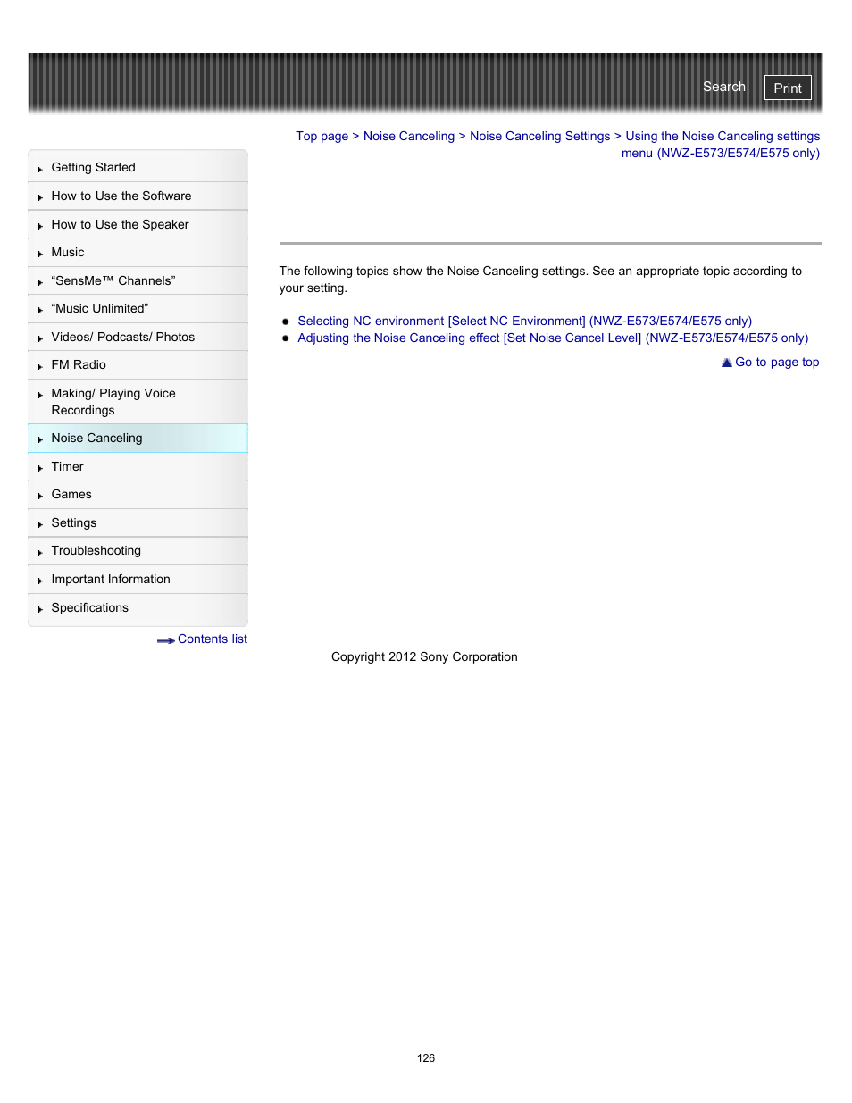 Sony NWZ-E475BLK User Manual | Page 126 / 231