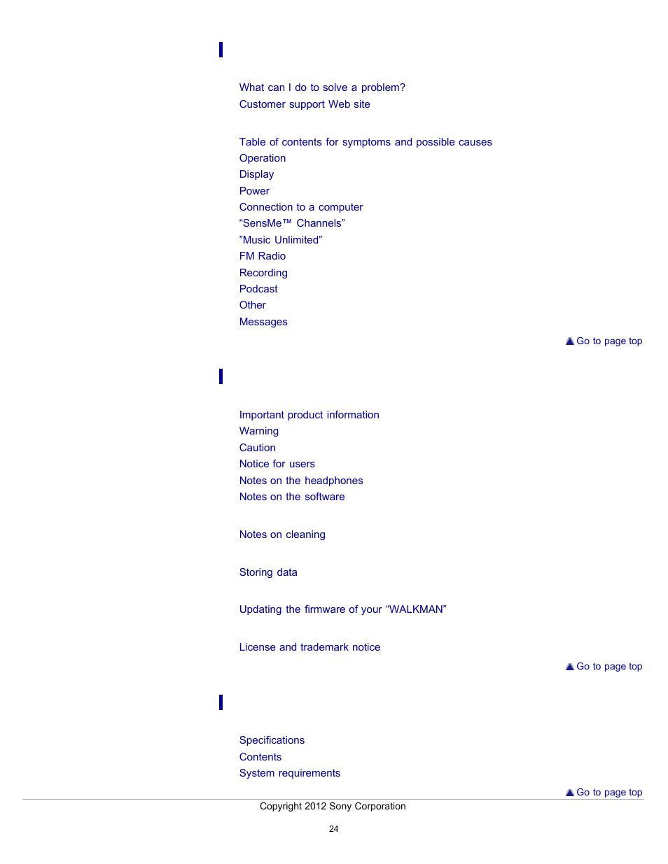 Sony NWZ-E475BLK User Manual | Page 24 / 231