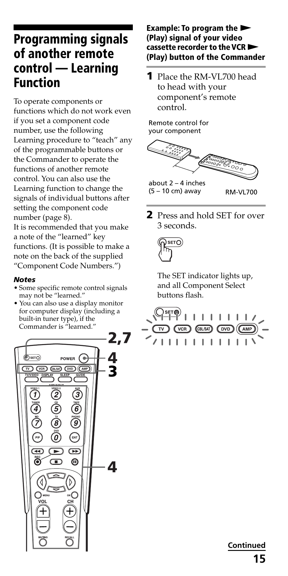 Sony RM-VL700S User Manual | Page 15 / 40