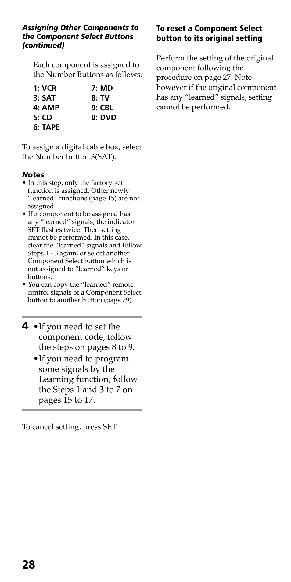 Sony RM-VL700S User Manual | Page 28 / 40