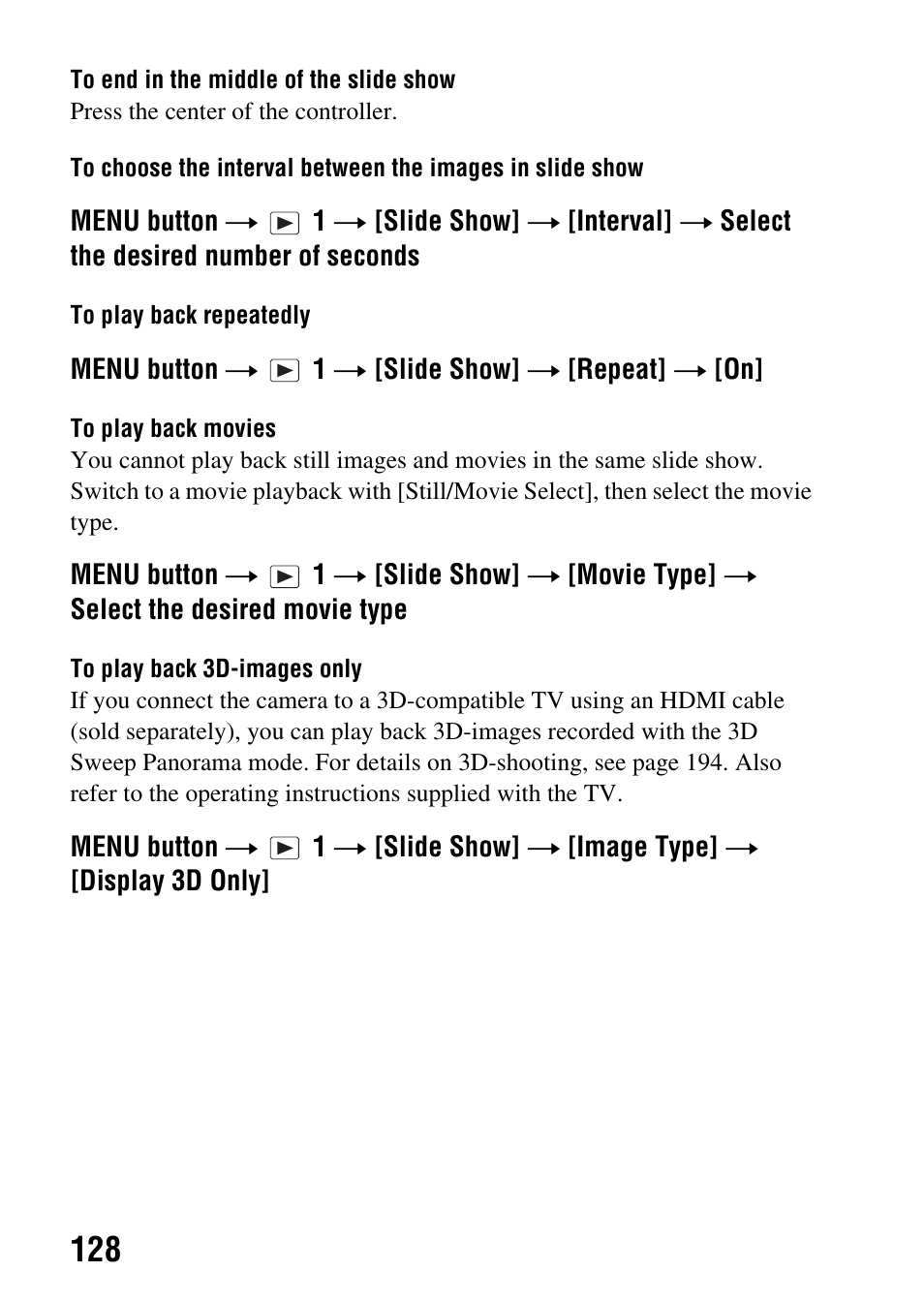 Sony DSLR-A580L User Manual | Page 128 / 199