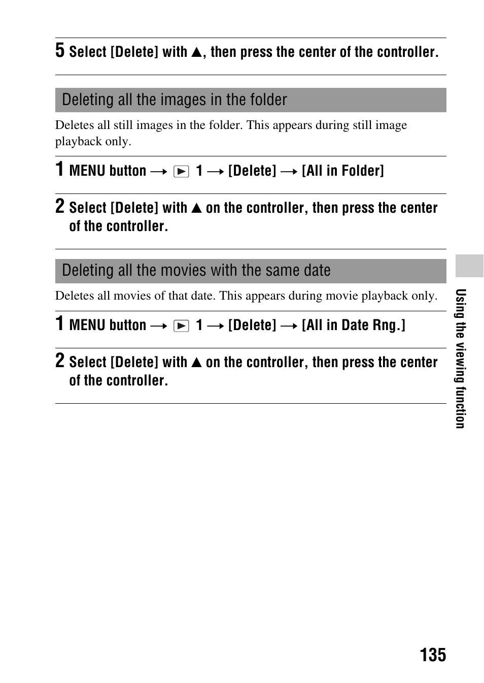 Sony DSLR-A580L User Manual | Page 135 / 199