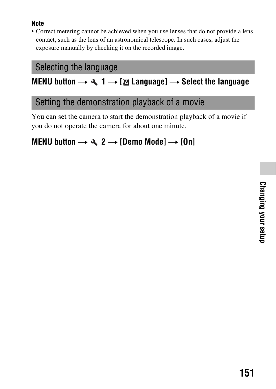 E (151) | Sony DSLR-A580L User Manual | Page 151 / 199