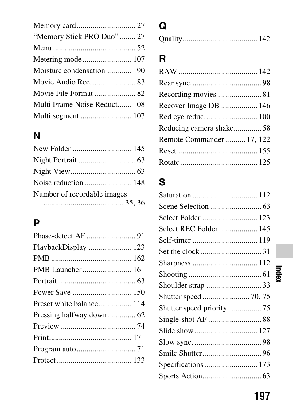 Sony DSLR-A580L User Manual | Page 197 / 199