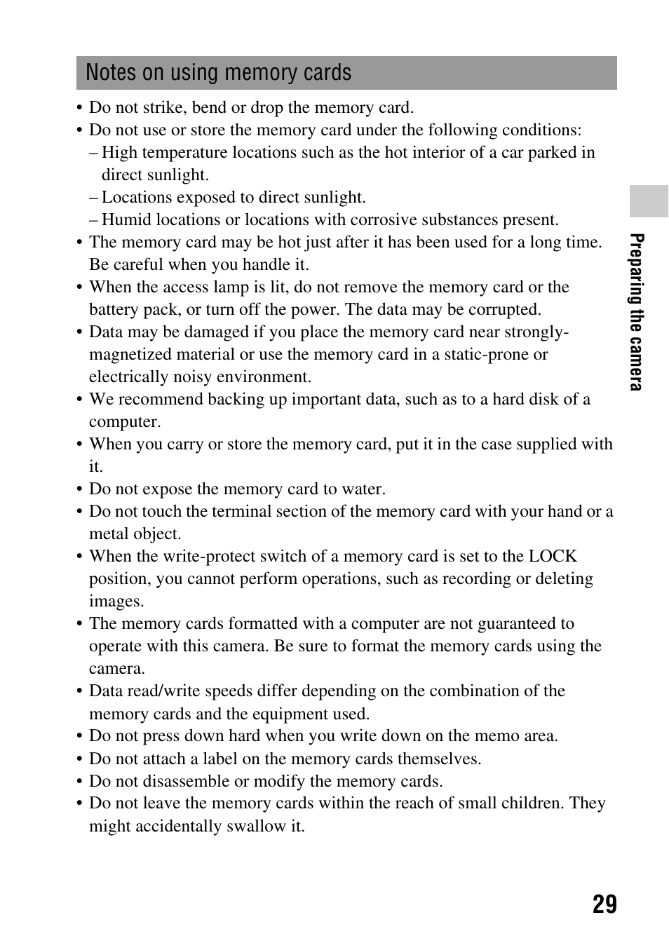 Sony DSLR-A580L User Manual | Page 29 / 199
