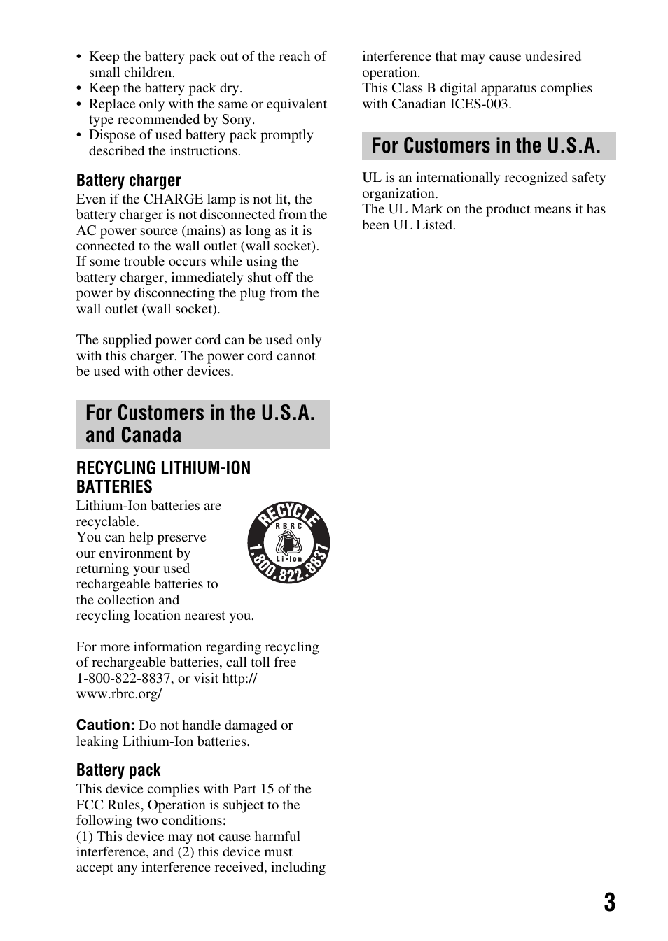 Sony DSLR-A580L User Manual | Page 3 / 199