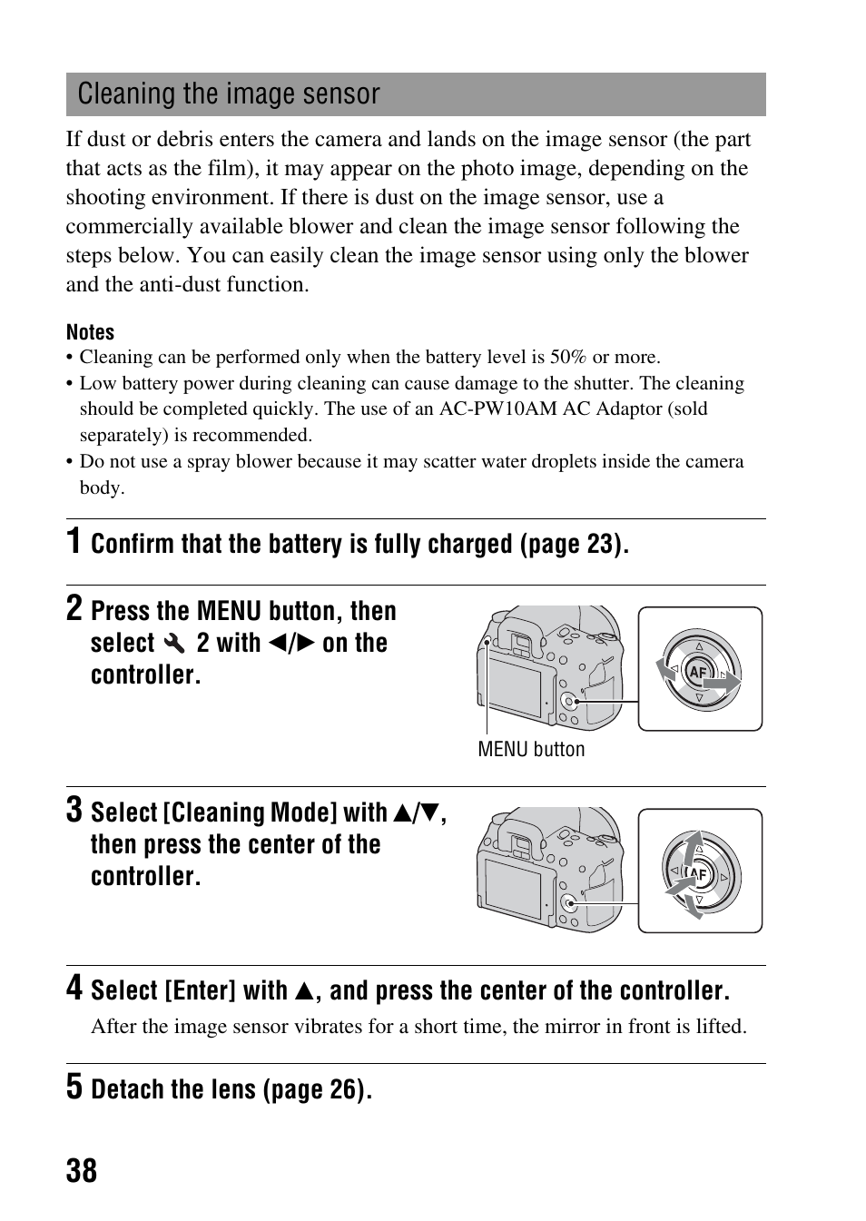 Sony DSLR-A580L User Manual | Page 38 / 199