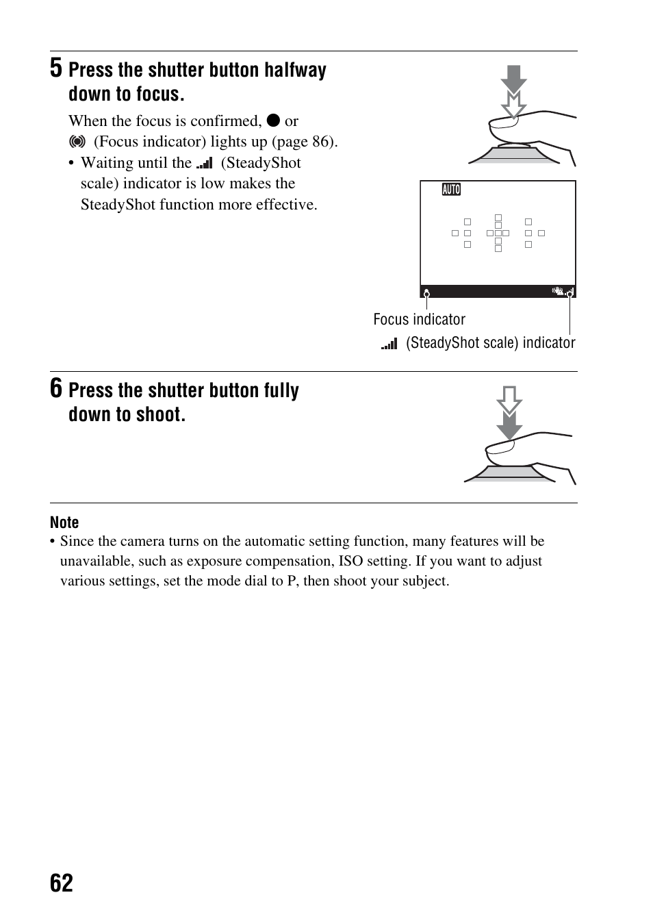 Sony DSLR-A580L User Manual | Page 62 / 199