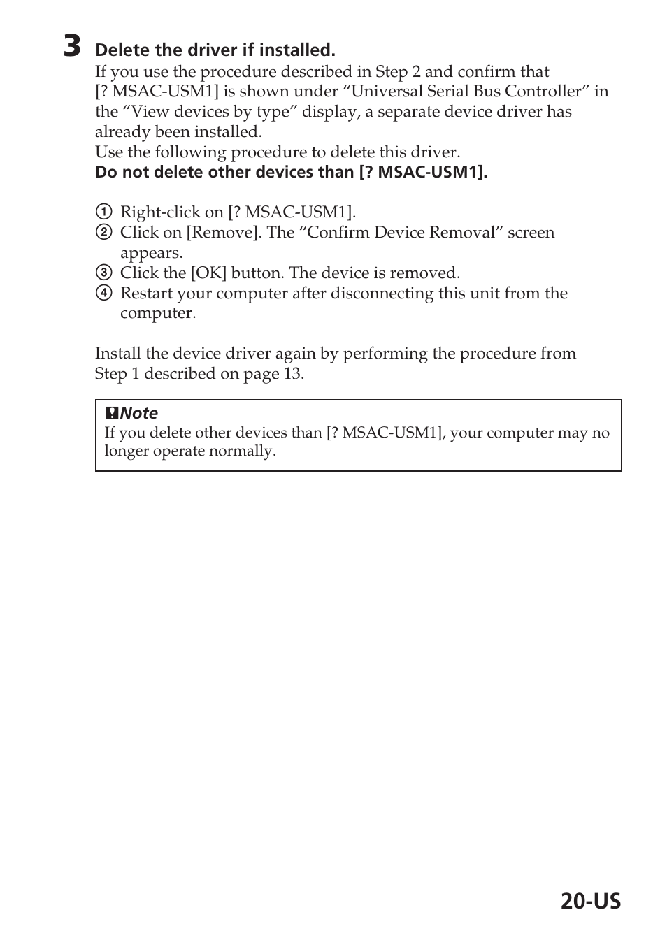 Sony MSAC-USM1 User Manual | Page 20 / 178