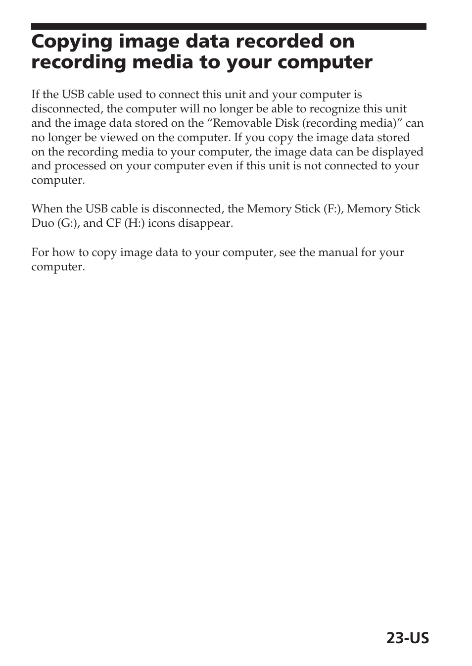 Sony MSAC-USM1 User Manual | Page 23 / 178