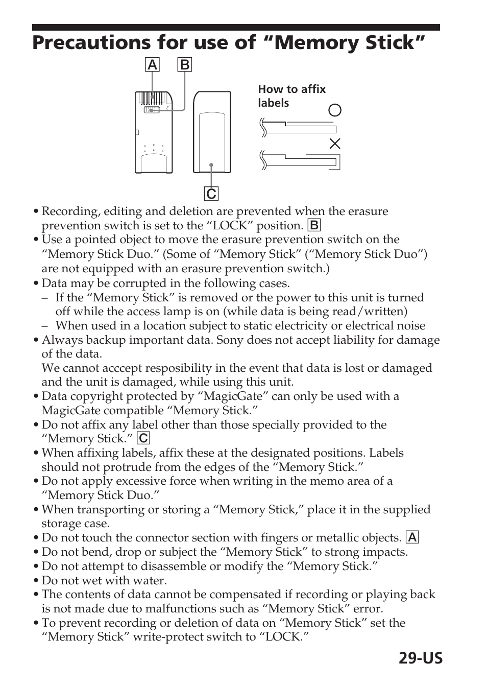 Sony MSAC-USM1 User Manual | Page 29 / 178