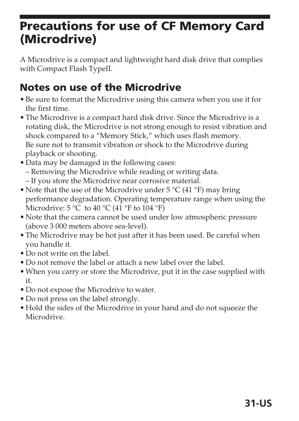 Sony MSAC-USM1 User Manual | Page 31 / 178