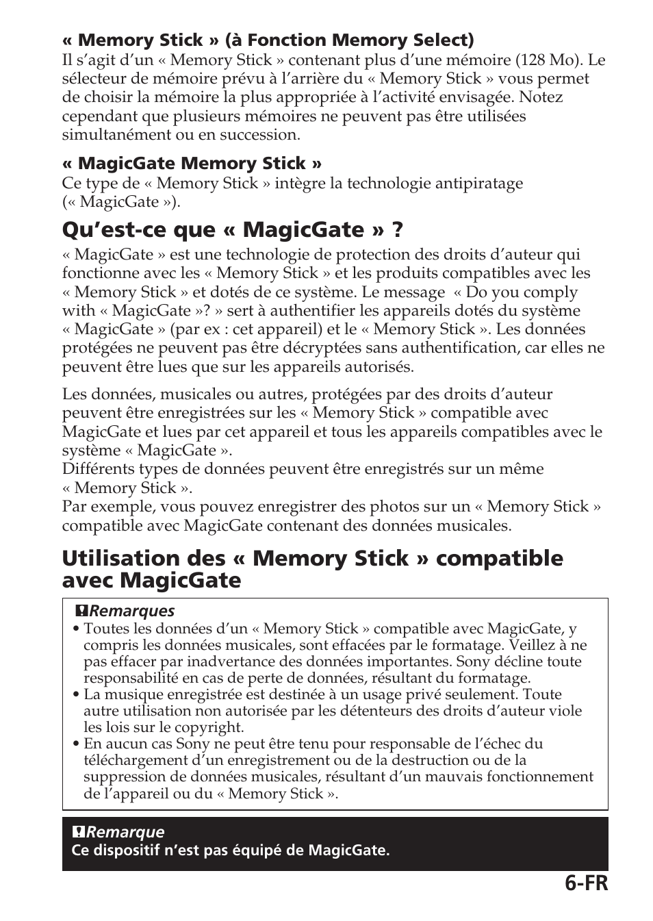 Qu’est-ce que « magicgate | Sony MSAC-USM1 User Manual | Page 43 / 178