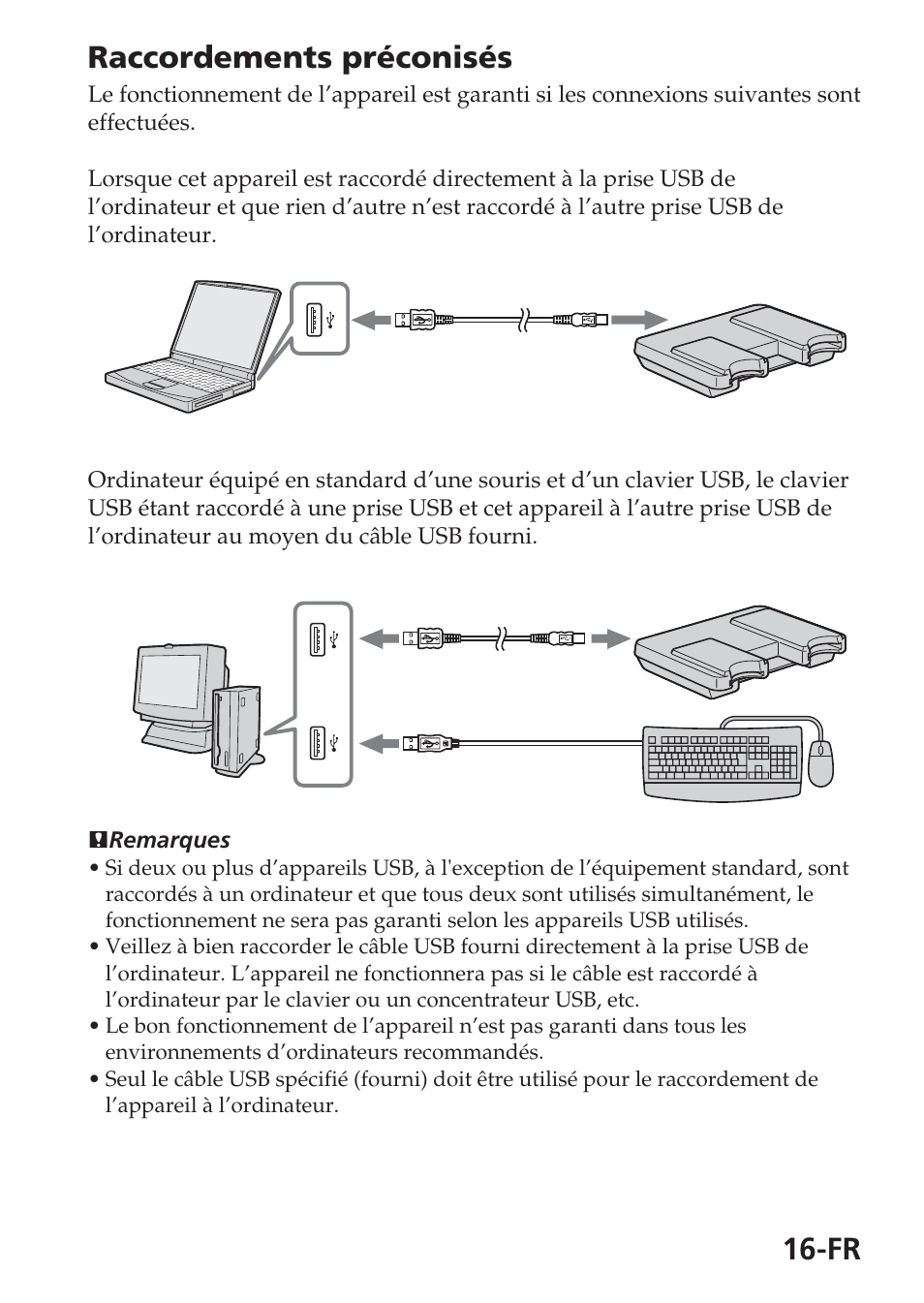 Fr raccordements préconisés | Sony MSAC-USM1 User Manual | Page 53 / 178