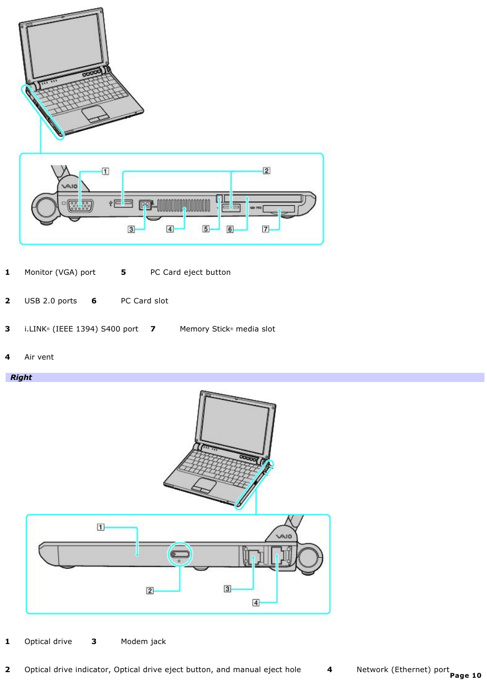 Sony VGN-T270P User Manual | Page 10 / 220