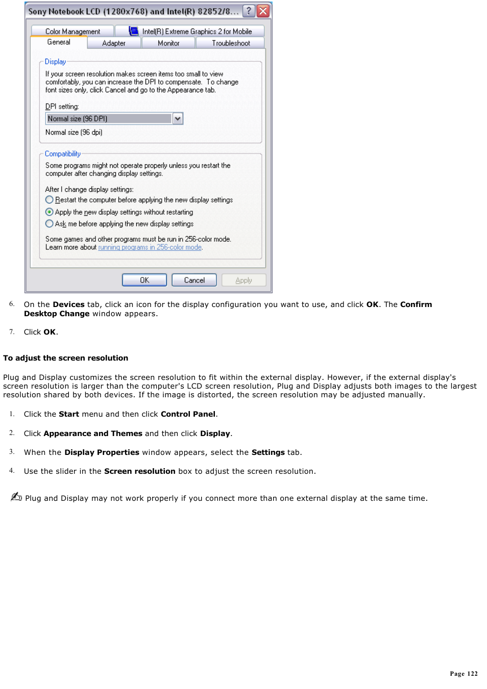 Sony VGN-T270P User Manual | Page 122 / 220