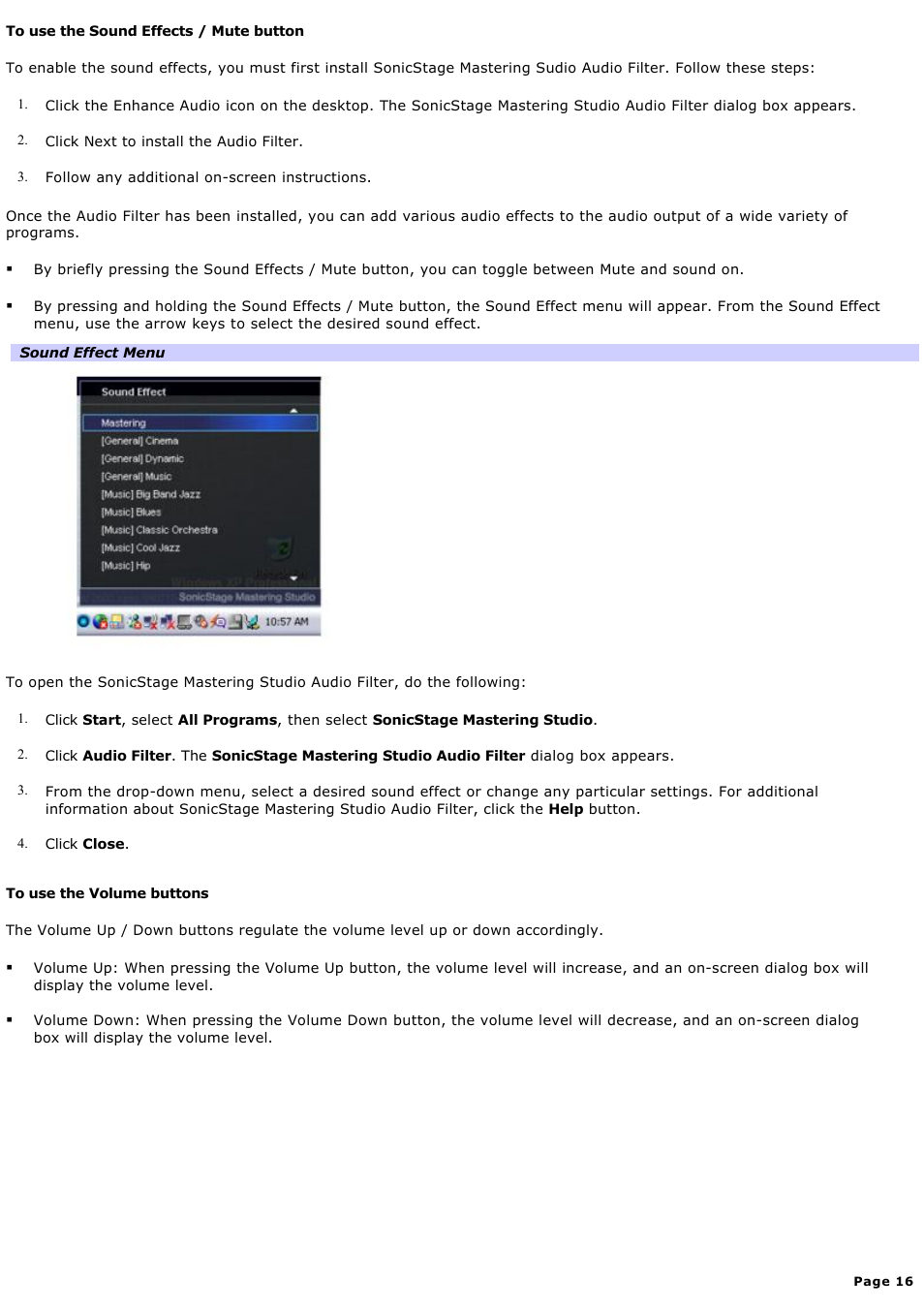 Sony VGN-T270P User Manual | Page 16 / 220