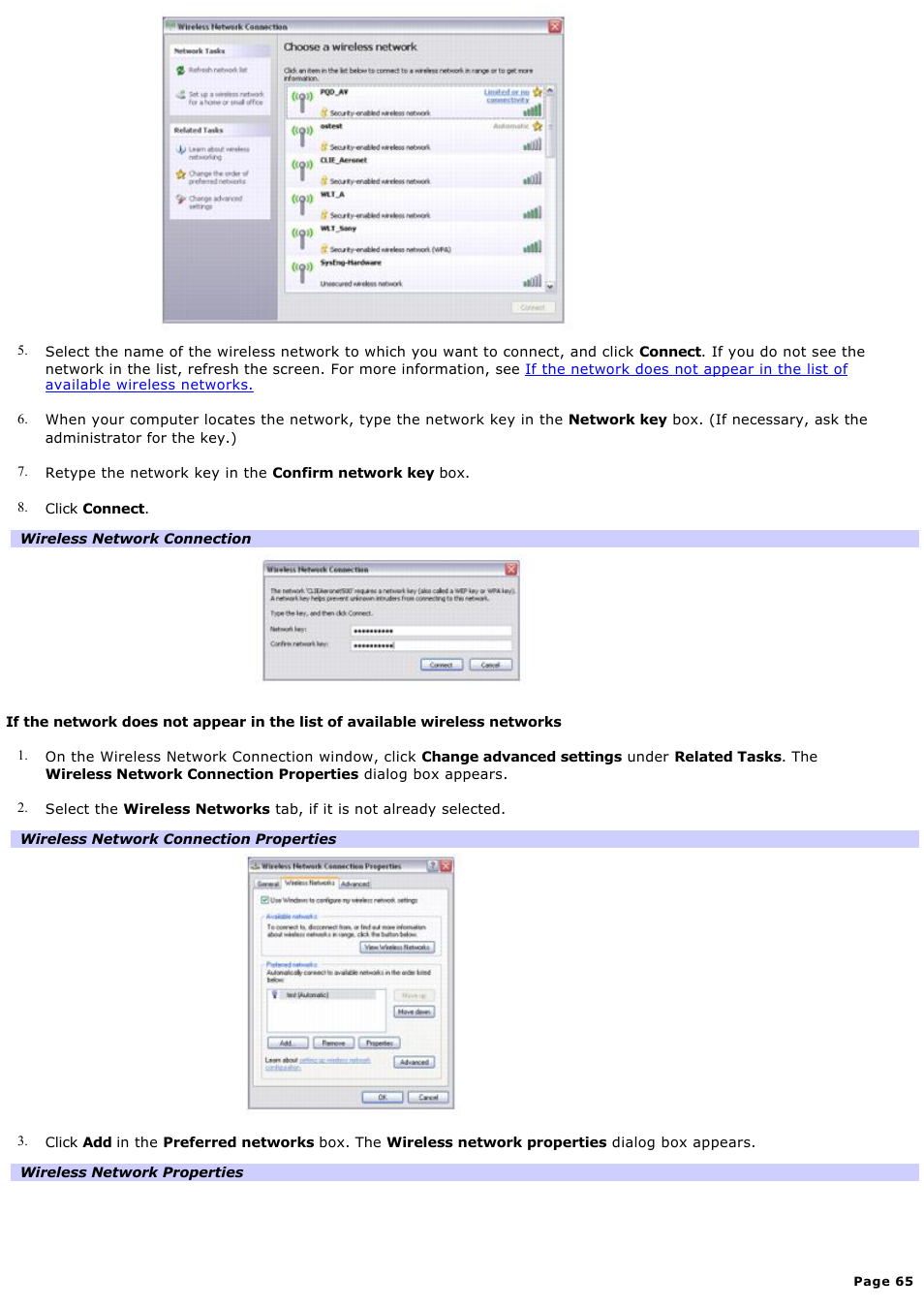 Sony VGN-T270P User Manual | Page 65 / 220