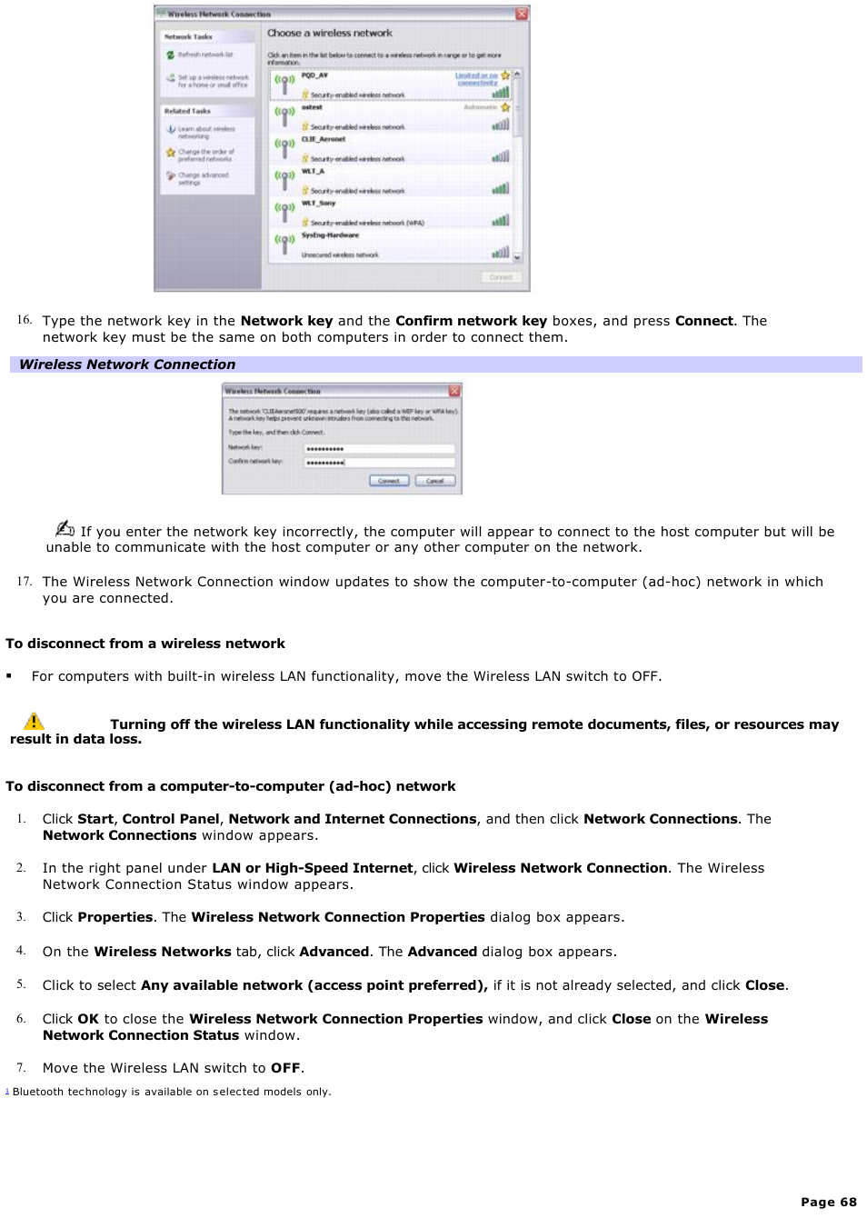 Sony VGN-T270P User Manual | Page 68 / 220