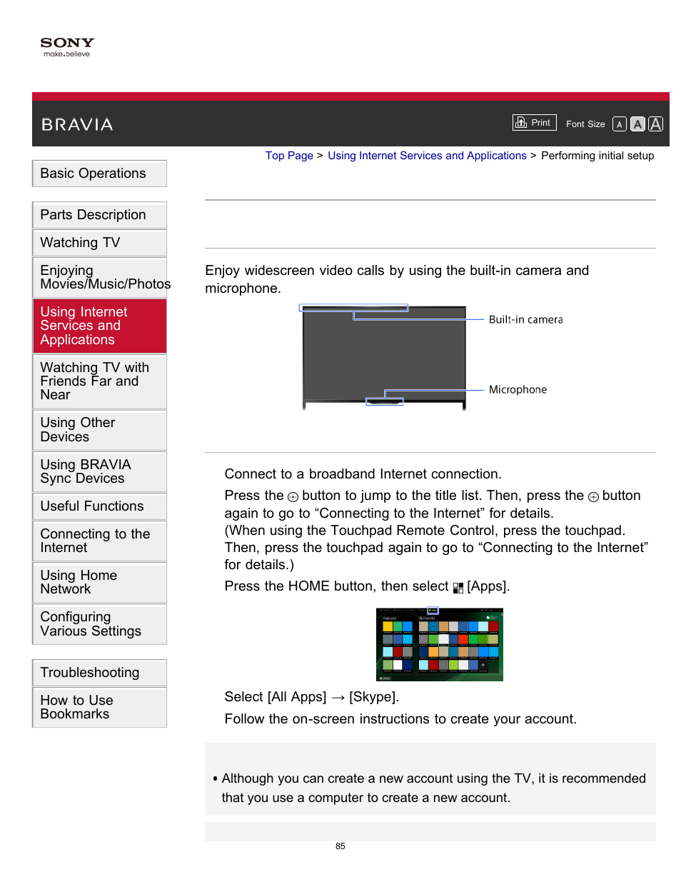 Performing initial setup | Sony XBR-55X900B User Manual | Page 91 / 255