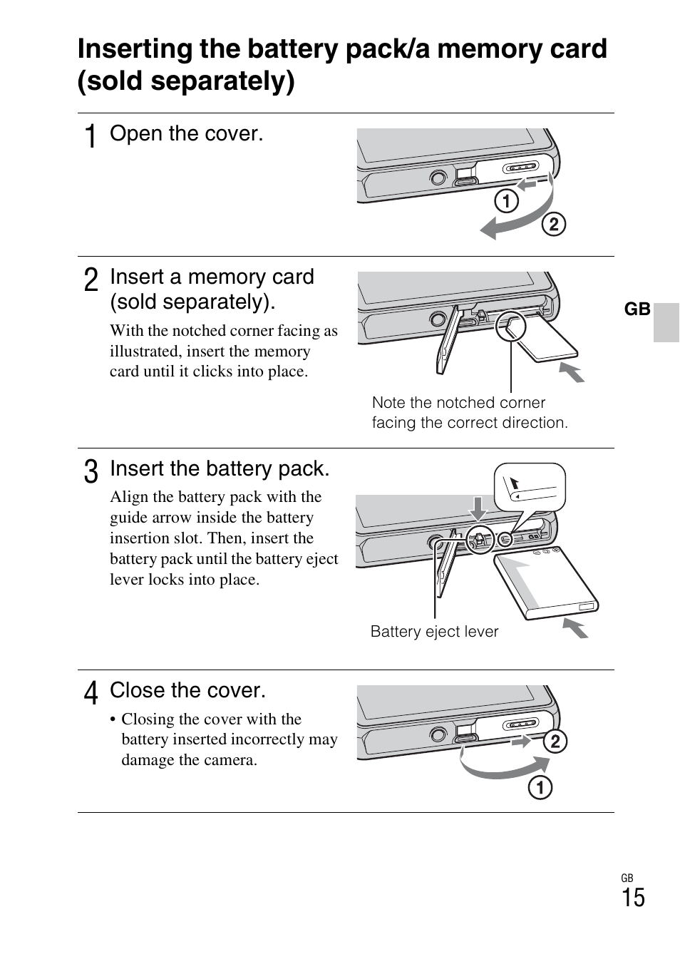 Sony DSC-T110 User Manual | Page 15 / 72