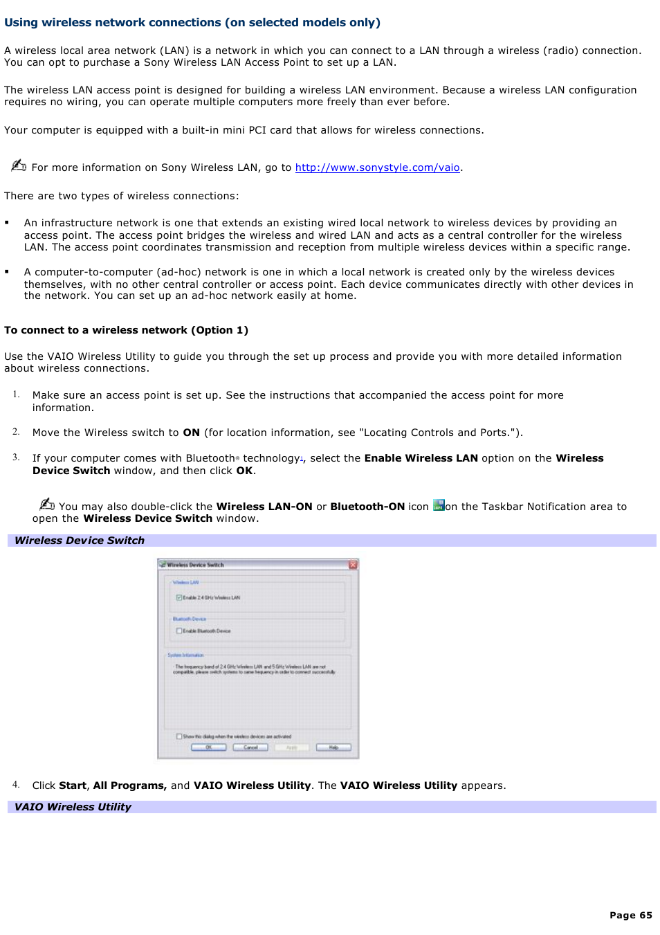 Sony PCG-K33 User Manual | Page 65 / 151