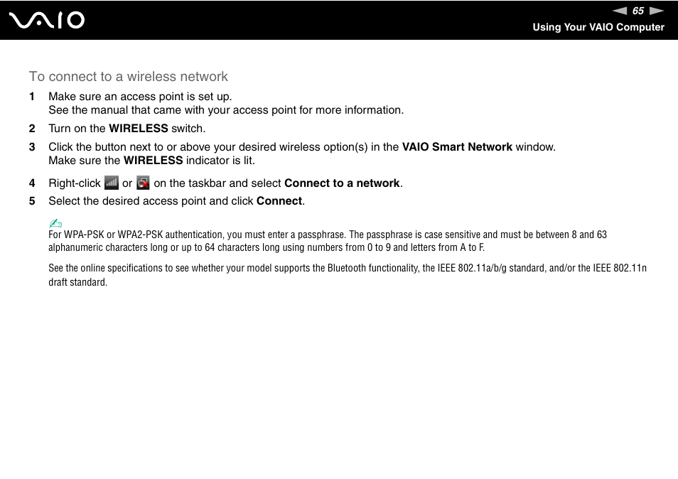 Sony VGN-FW190U User Manual | Page 65 / 195
