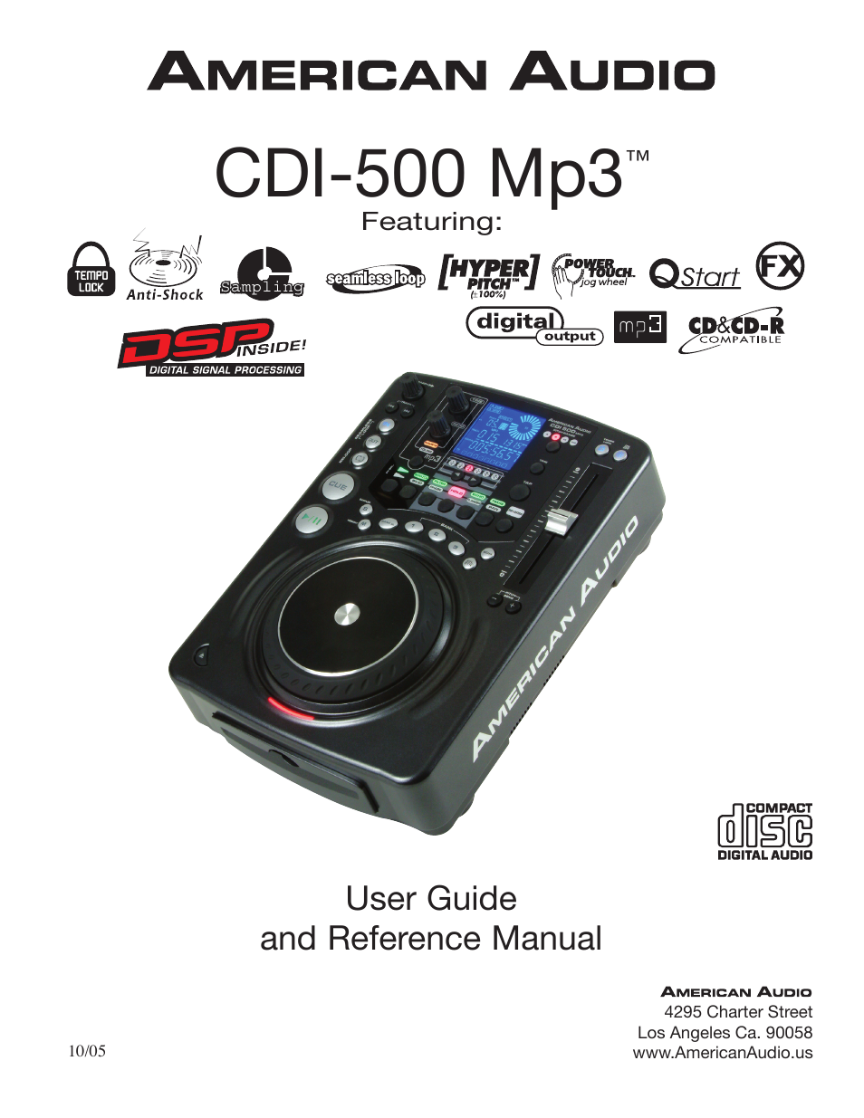 American Audio CDI-500 User Manual | 38 pages