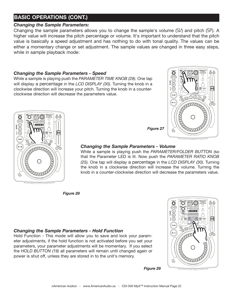 Basic operations (cont.) | American Audio CDI-500 User Manual | Page 22 / 38
