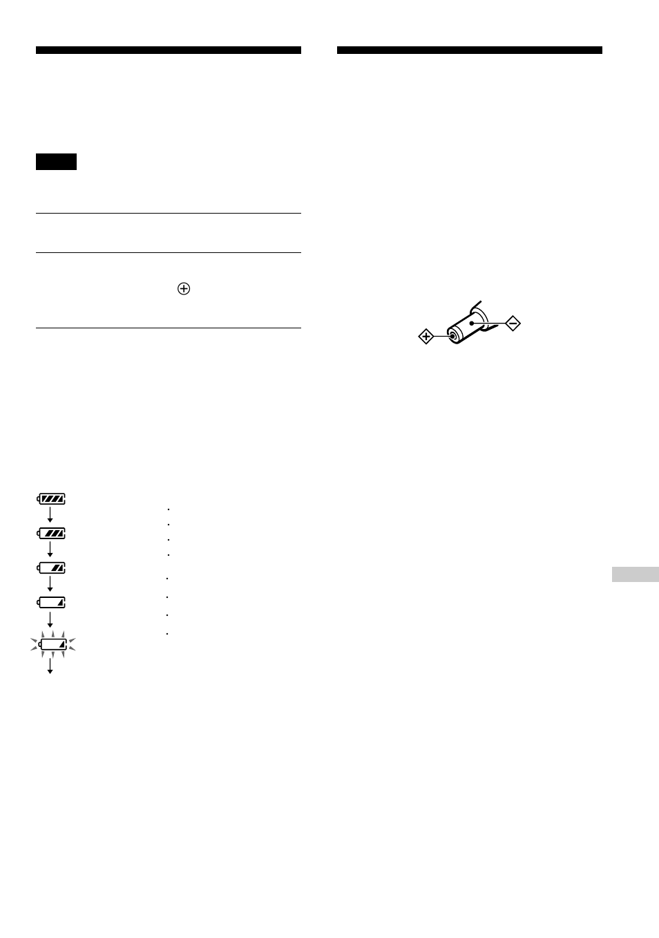 Using the dry batteries, Notes on the power source, 23 using the dry batteries | Sony D-FS18 User Manual | Page 23 / 32