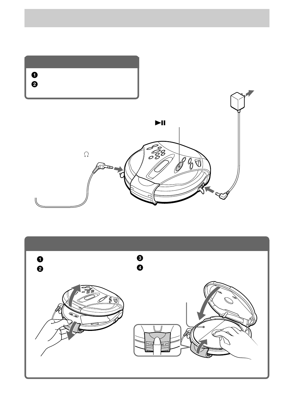 Playing a cd, Connect your cd player, Insert a cd | Sony D-FS18 User Manual | Page 6 / 32