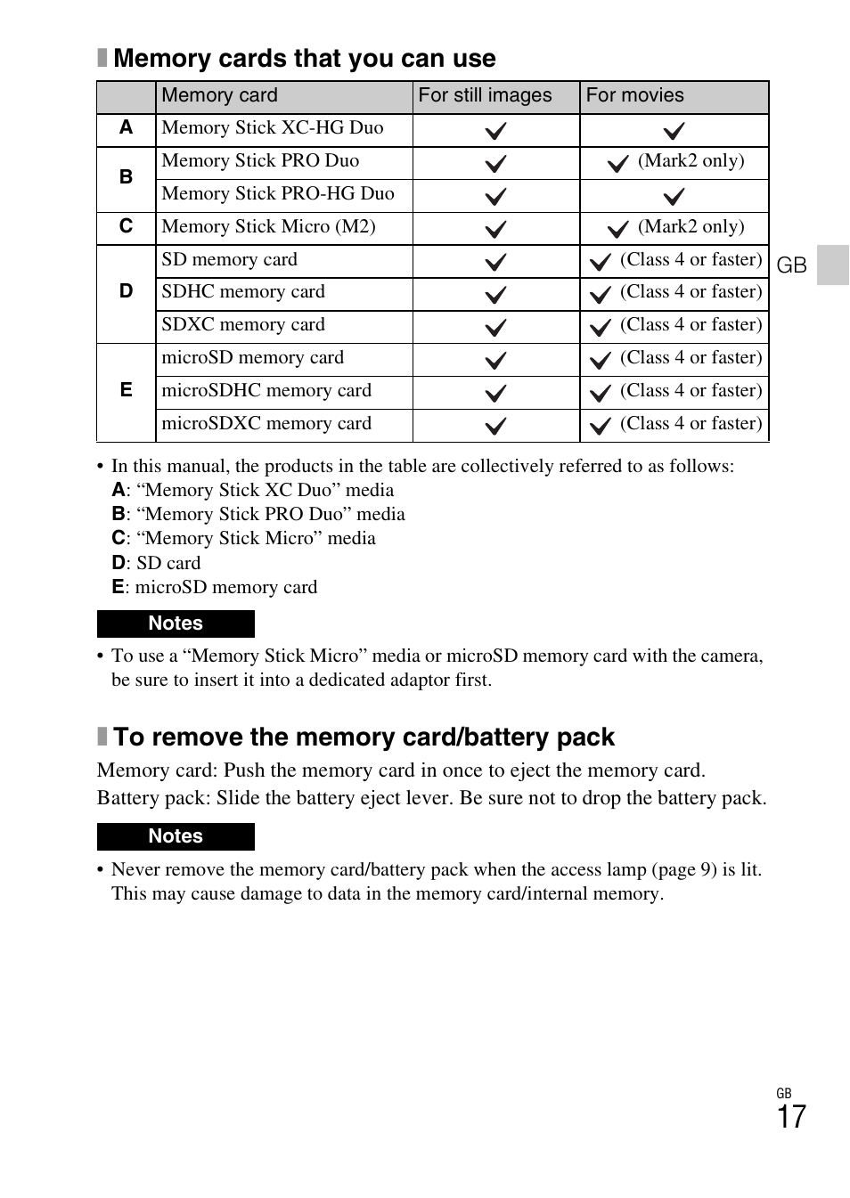 Sony DSC-HX50V User Manual | Page 17 / 72