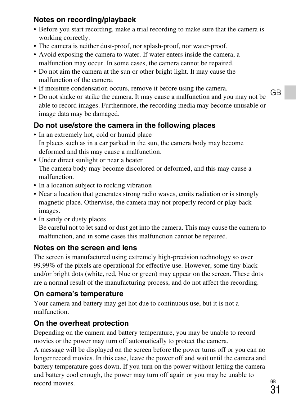 Sony DSC-HX50V User Manual | Page 31 / 72