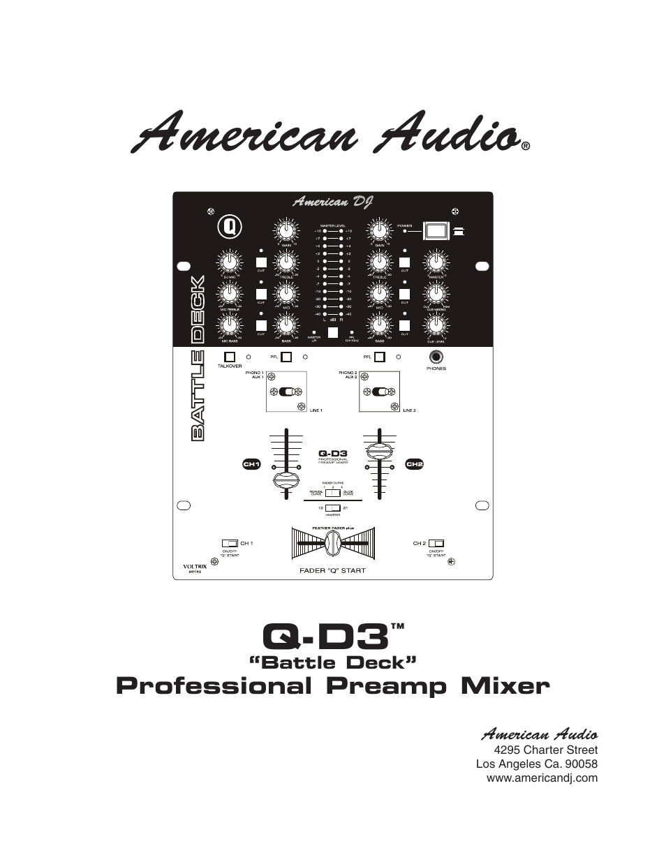 American Audio Q-D3 User Manual | 15 pages