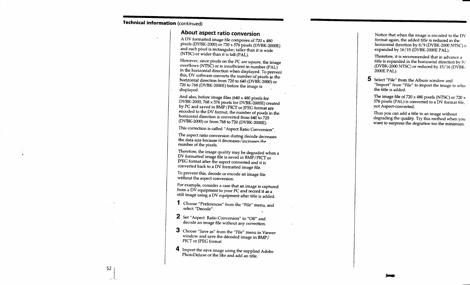 About aspect ratio conversion | Sony DVBK-2000 User Manual | Page 37 / 87