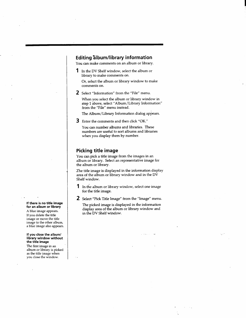 Editing^bum/librairy information, Picking title image | Sony DVBK-2000 User Manual | Page 57 / 87