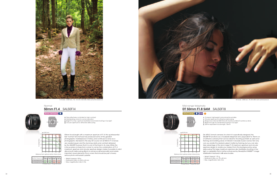 Normal, Mid-range telephoto | Sony a Lenses User Manual | Page 18 / 37