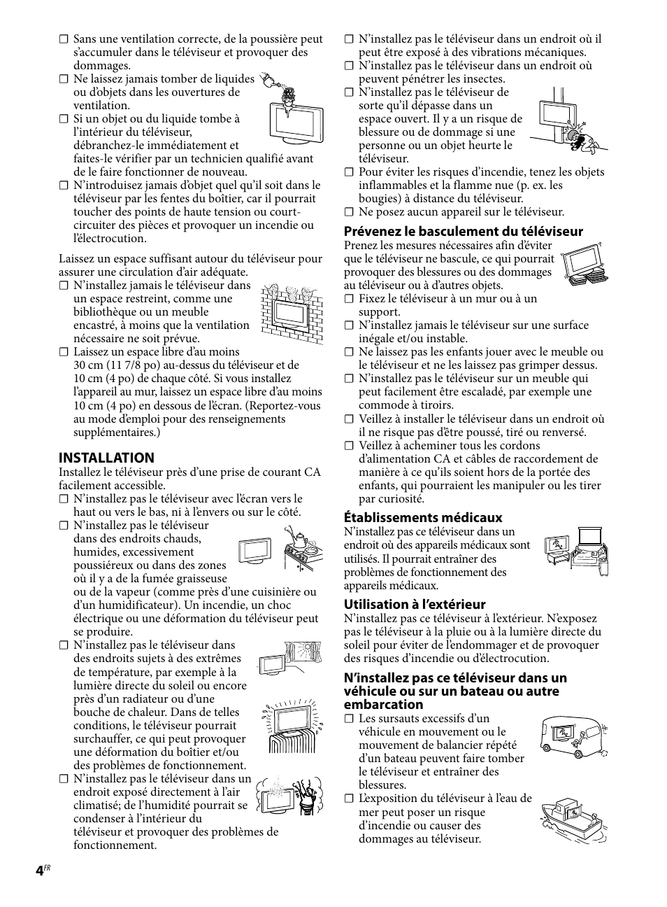 Installation | Sony XBR-79X900B User Manual | Page 10 / 20