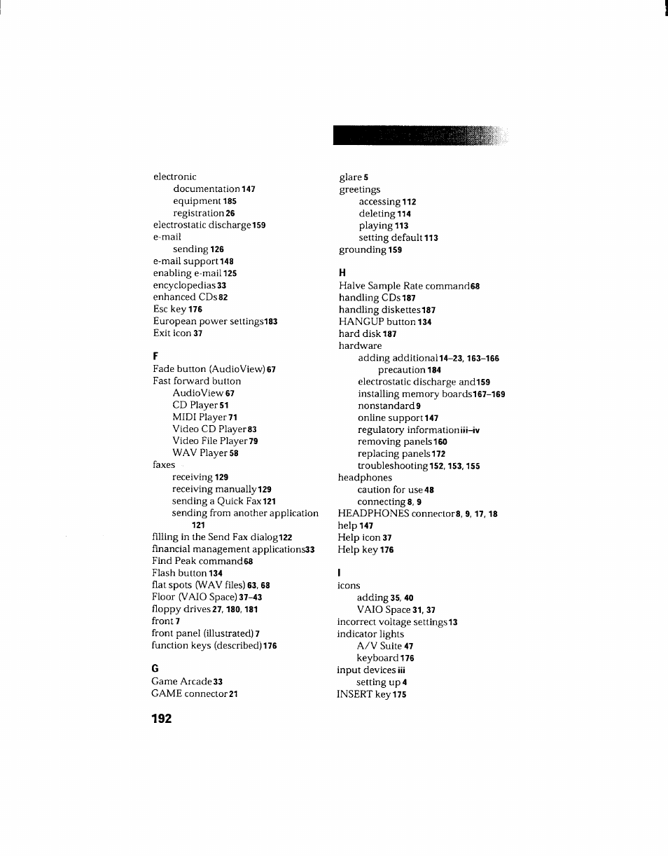 Sony PCV-130 User Manual | Page 196 / 203