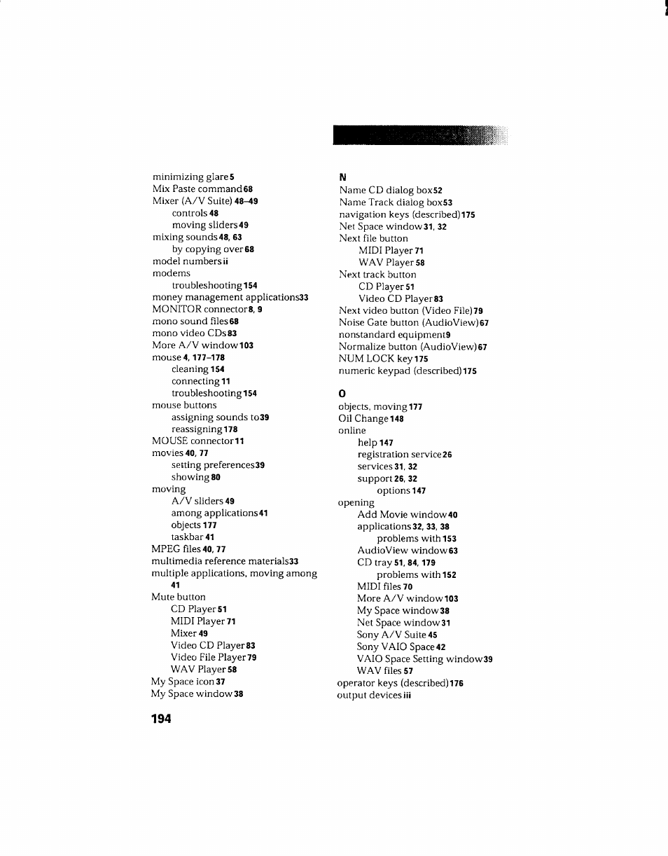 Sony PCV-130 User Manual | Page 198 / 203