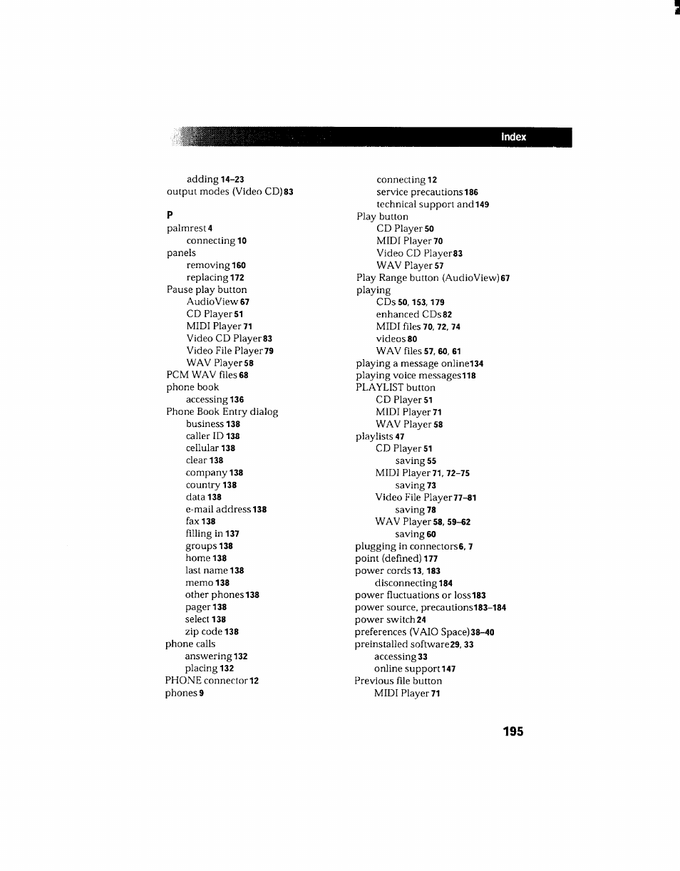 Sony PCV-130 User Manual | Page 199 / 203